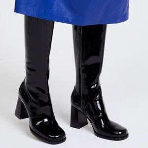 Marc Jacobs Boot Square Toe Black Patent Leather. price is firm!